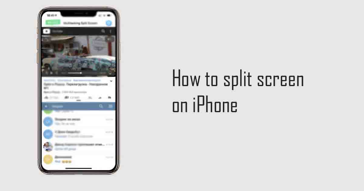 split screen on iPhone