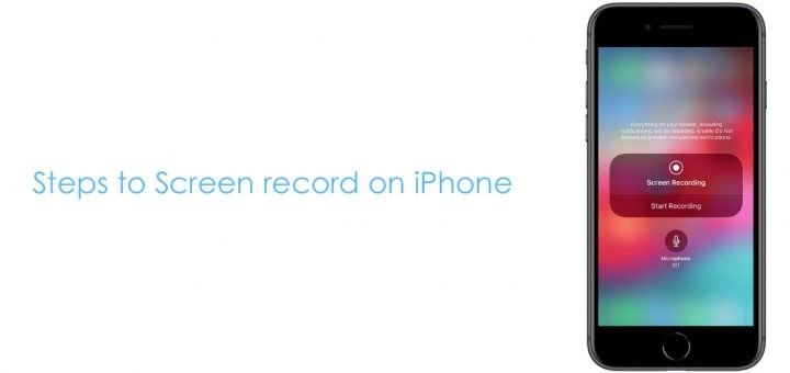 Screen record on iPhone
