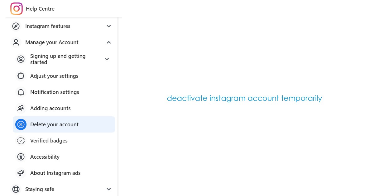 Best way to Deactivate Instagram Account